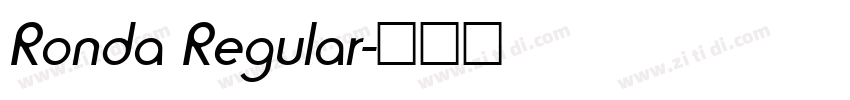 Ronda Regular字体转换